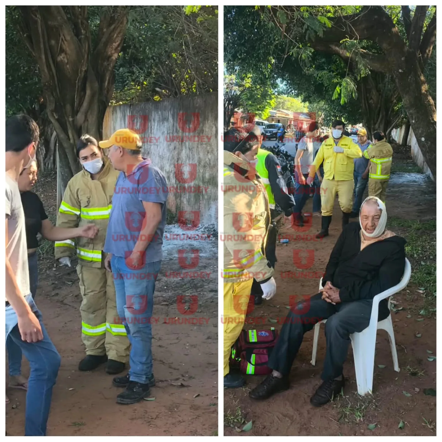 Dos motociclistas de 49 y 83 años resultaron heridos tras un choque en Pedro Juan