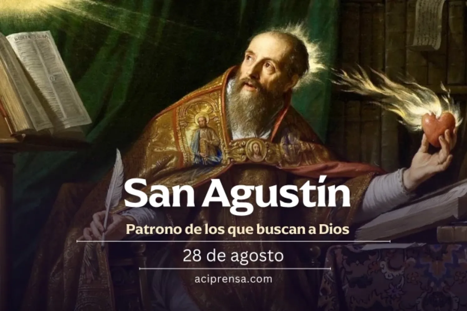 Celebran la fiesta de San Agustín, Doctor de la Iglesia y patrono de los creyentes