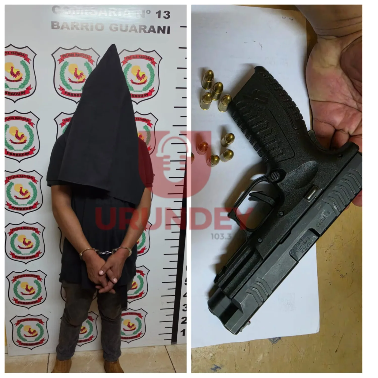 Policía aprehendió en PJC a un brasilero prófugo que estaba armado y ebrio al volante