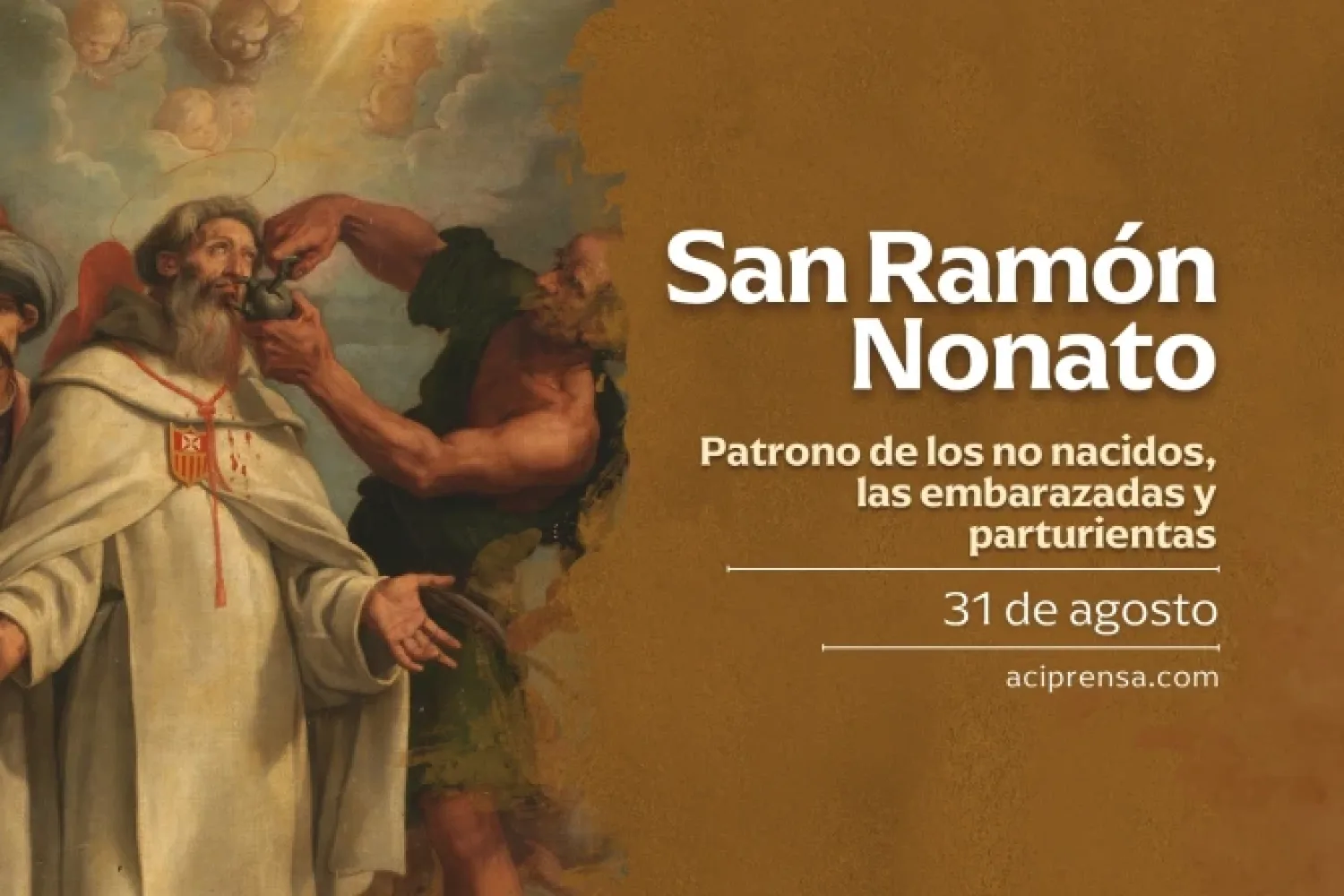 Feligreses recuerdan a San Ramón Nonato patrono de embarazadas y recién nacidos