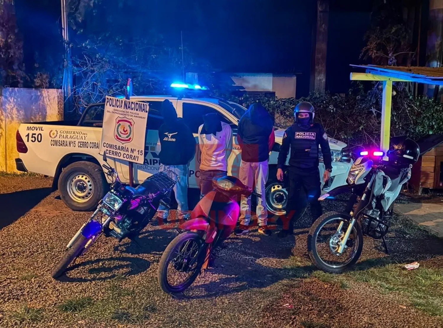 Aprehenden en Pedro Juan Caballero a tres menores por maniobras peligrosas en motocicleta
