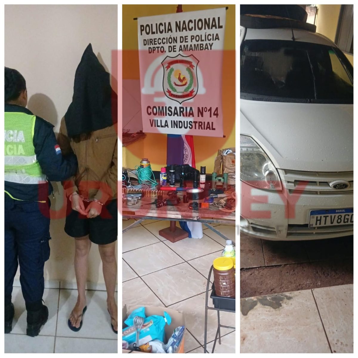 Aprehenden a una mujer con un arma de fuego y evidencias en Pedro Juan Caballero