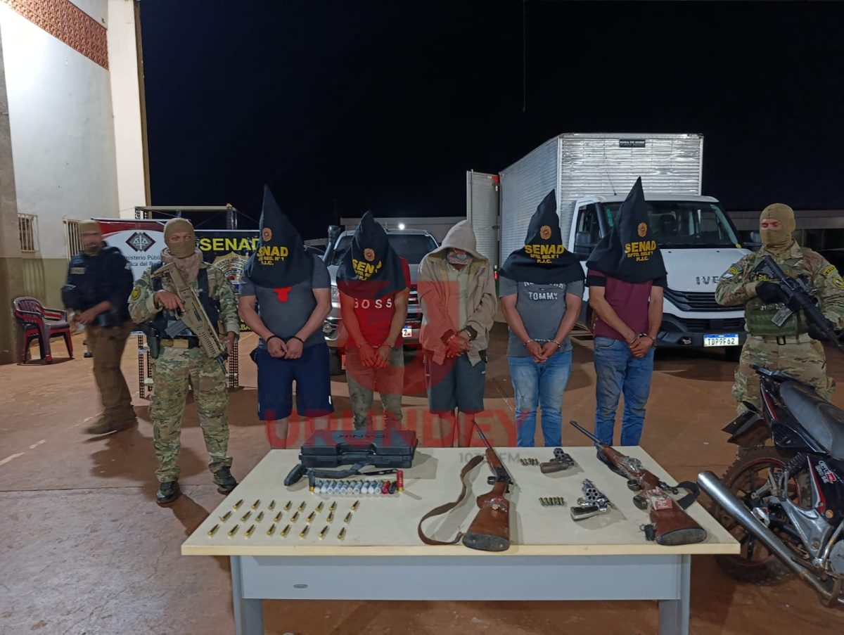 Operativo de la SENAD deja cinco detenidos y toneladas de droga destruidas en Capitán Bado