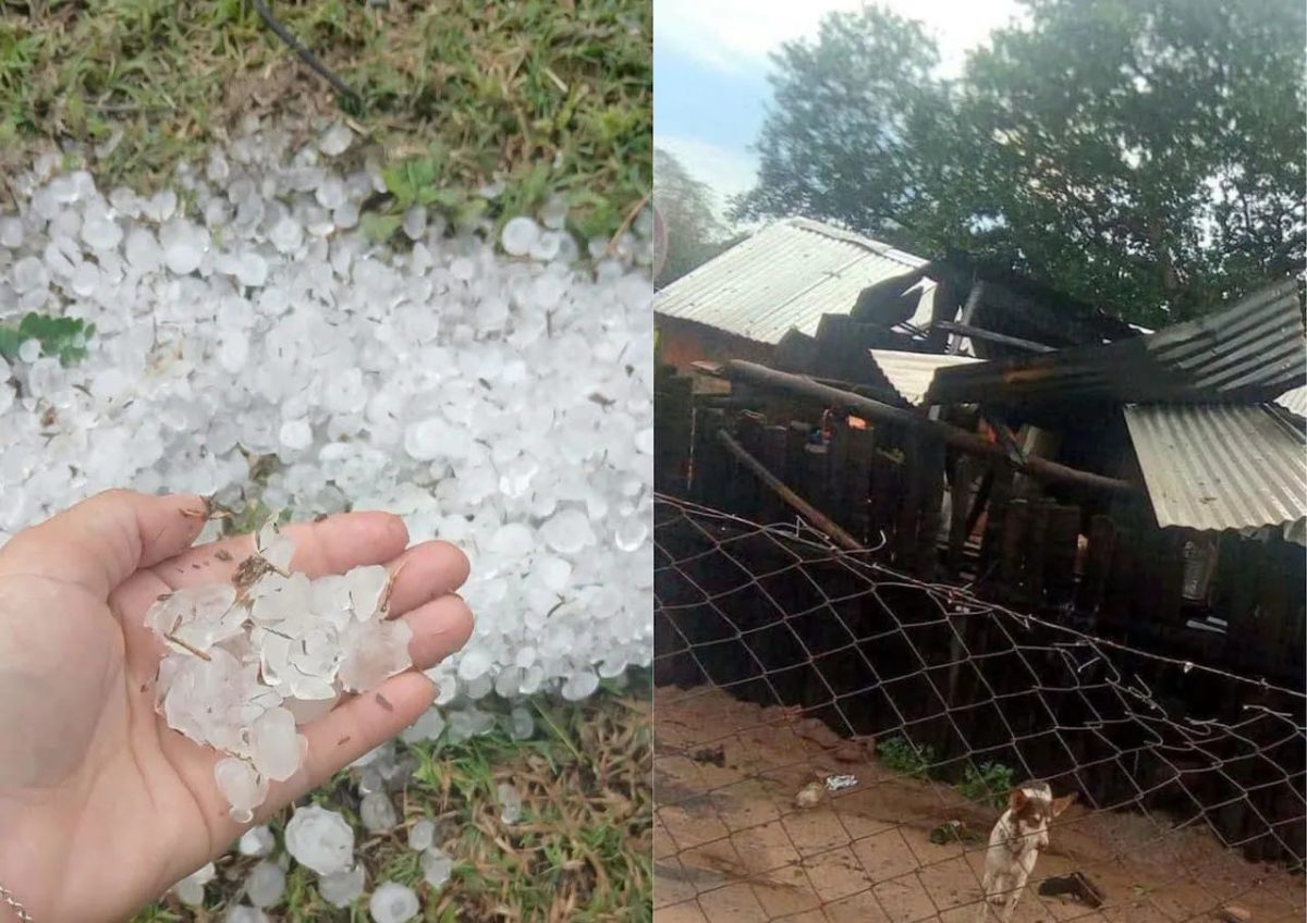 Temporal con fuertes vientos y granizo golpea a la ciudad de Belén en Concepción