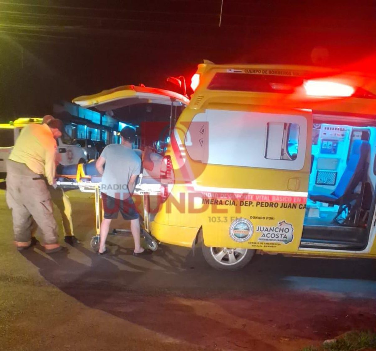 Un motociclista sufrió una fractura tras chocar contra un automóvil en Pedro Juan Caballero
