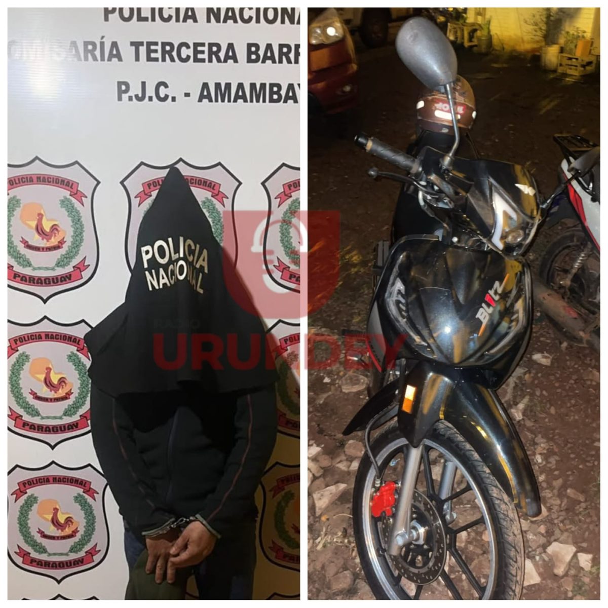 Aprehenden a un hombre y recuperan una motocicleta hurtada en Pedro Juan Caballero