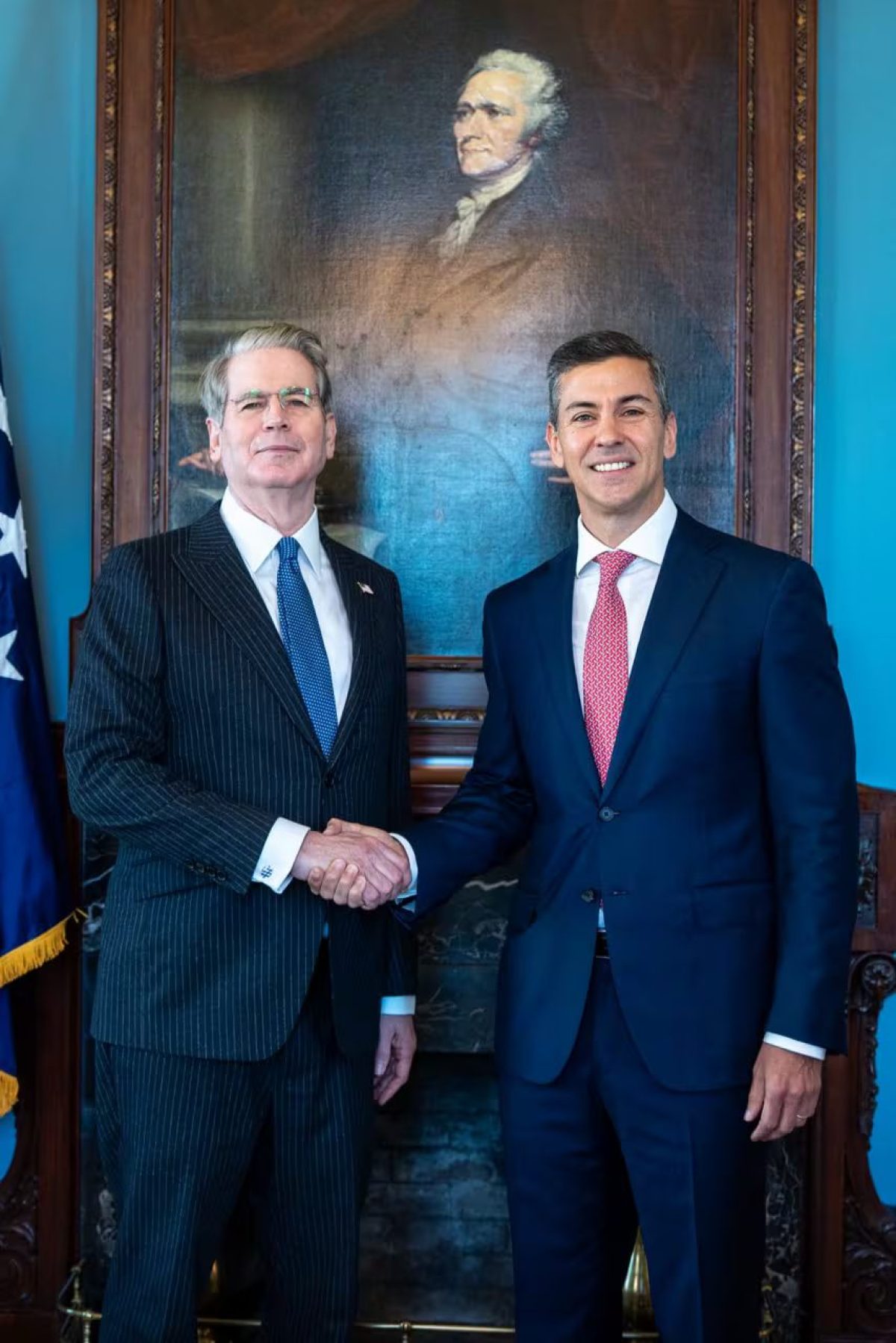Peña abrió su agenda en Washington al reunirse con el secretario del Tesoro de EE. UU.