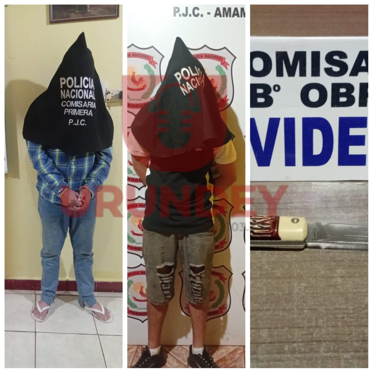 Aprehenden a dos menores en moto con un arma blanca en Pedro Juan Caballero