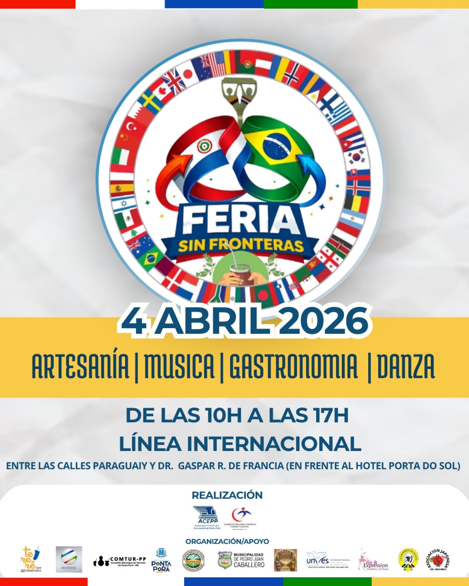 Feria Sin Fronteras unirá cultura y comercio este sábado en la línea internacional PJC/Ponta Porã