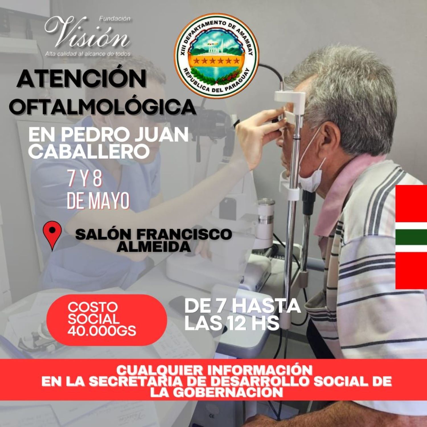 Gobernación de Amambay anuncia jornada de atención oftalmológica y auditiva para mayo