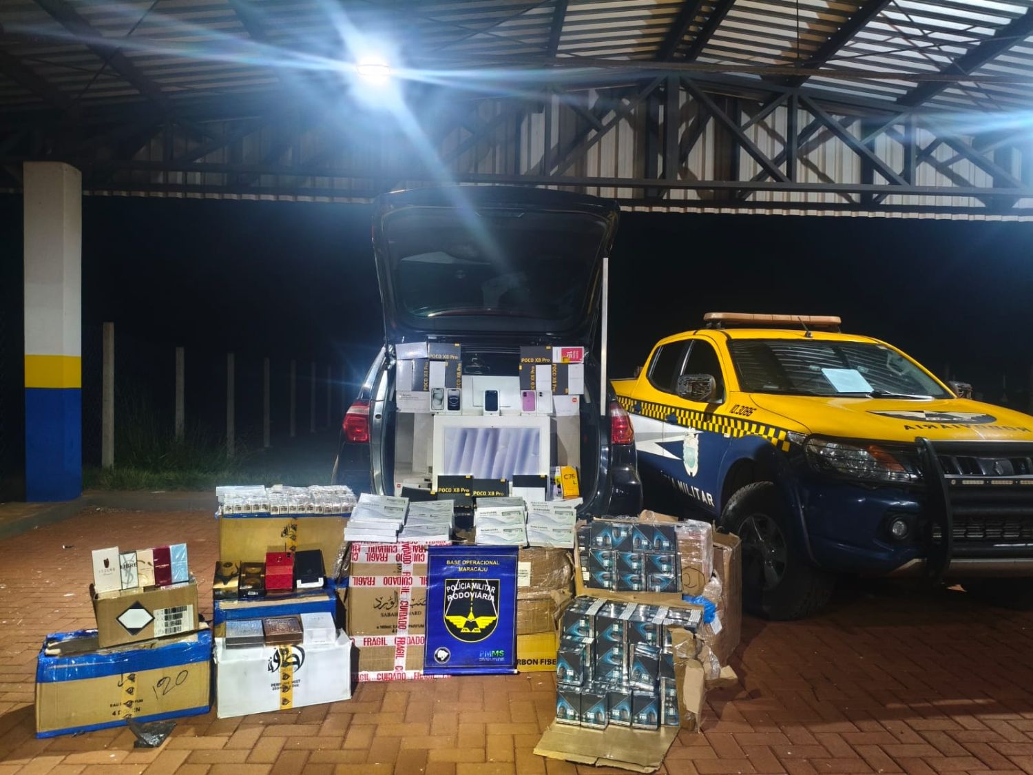 Incautan cargamento de medicamentos y electrónicos valorado en casi R$ 500 mil en Maracaju